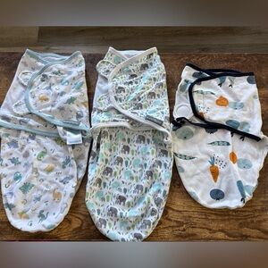 Swaddle Me 3 Baby Sleep Sacks 0-3 MTHS Boy Organic Cotton